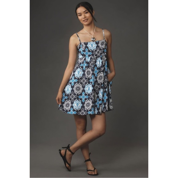 NWT Anthropologie Hutch Bandeau Romper in Blue Floral Size Medium. - Picture 14 of 15